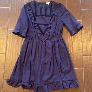 Blue dress with detailed ruffles